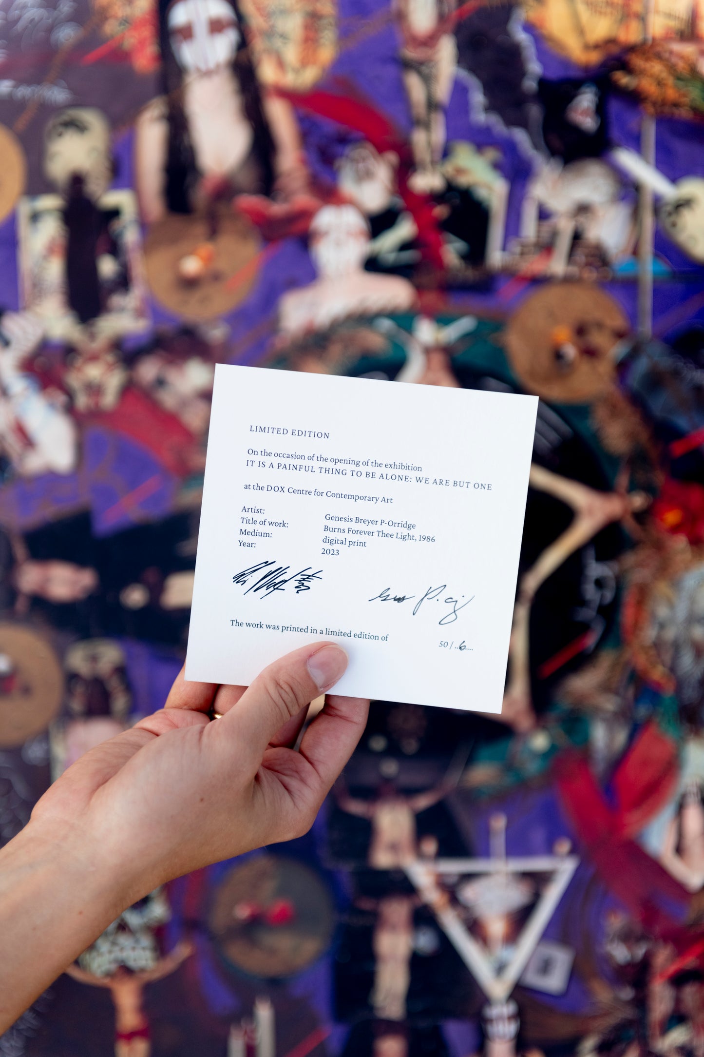 Limitovaný tisk Genesis Breyer P-Orridge – Burns Forever Thee Light