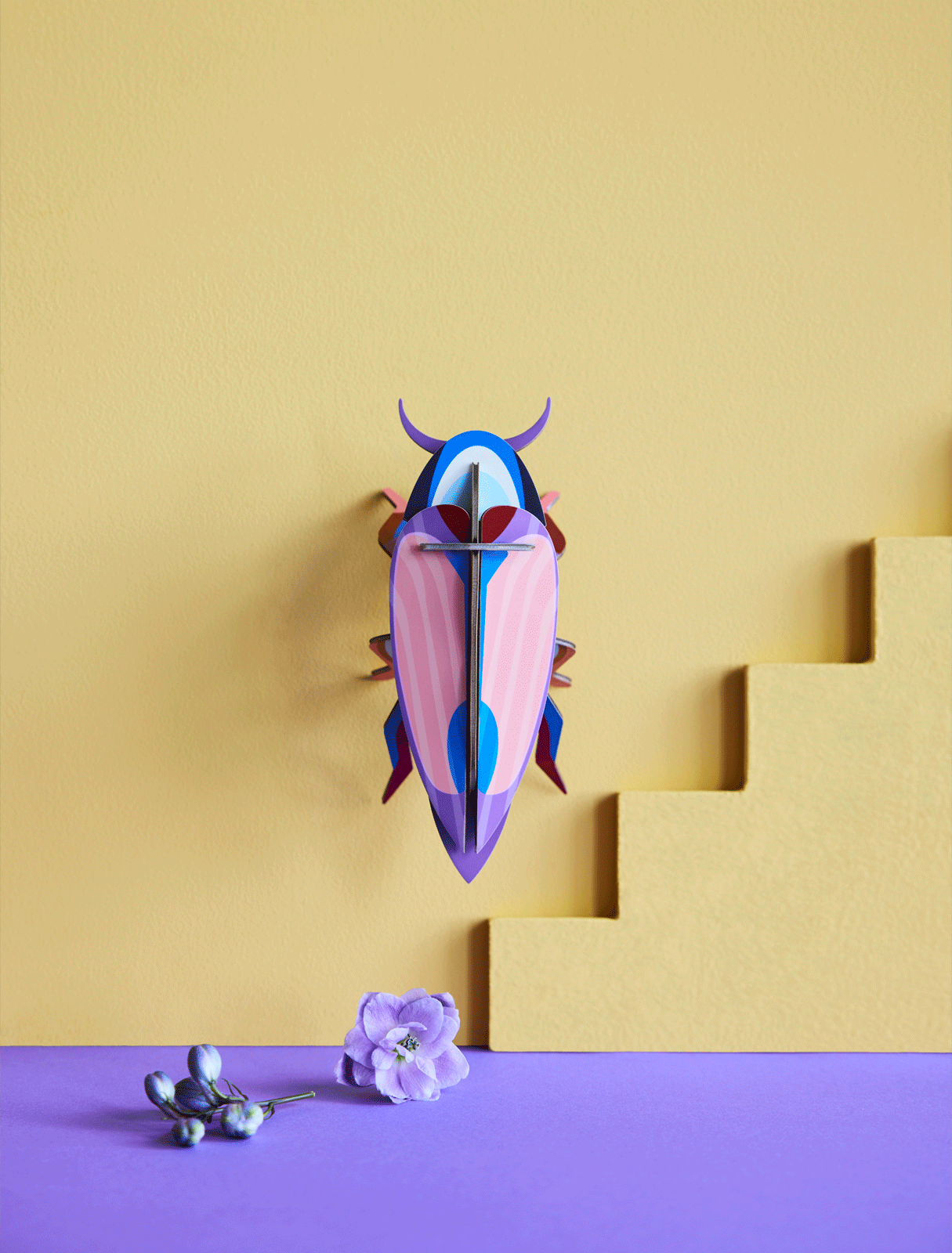 Studio ROOF – Nástěnná dekorace Violet Click Beetle / kovařík fialový