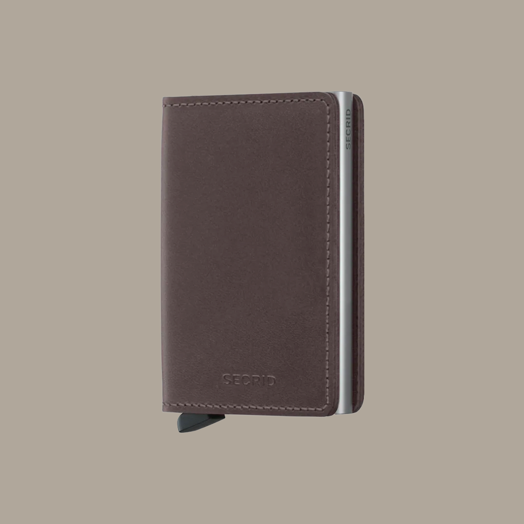 Secrid – Kožená peněženka Slimwallet Original / tmavě hnědá – Bendox Bookshop