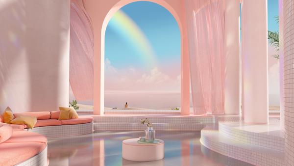 Dreamscapes and Artificial Architecture: Imagined interior design in digital art