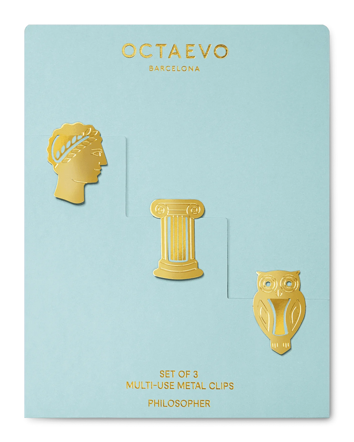 Set 3 záložek/svorek Philosopher