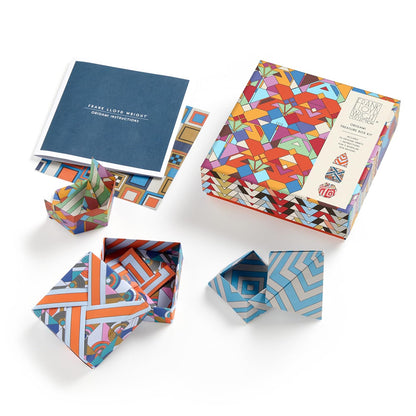 Frank Lloyd Wright – Origami Kit Featuring Famous Geometric Design Prints with 78 Sheets and Instructions For Three Box Designs