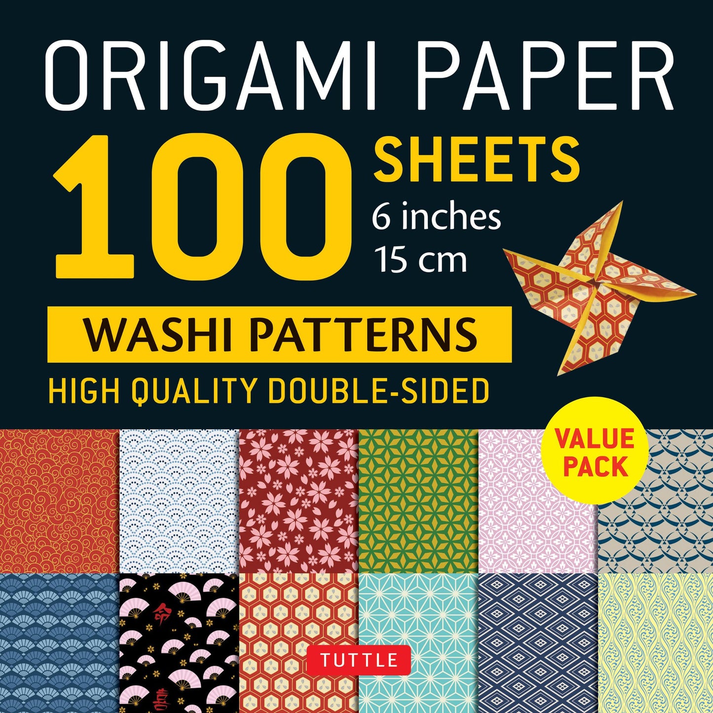 Origami Paper 100 sheets Washi Patterns 6" (15 cm)