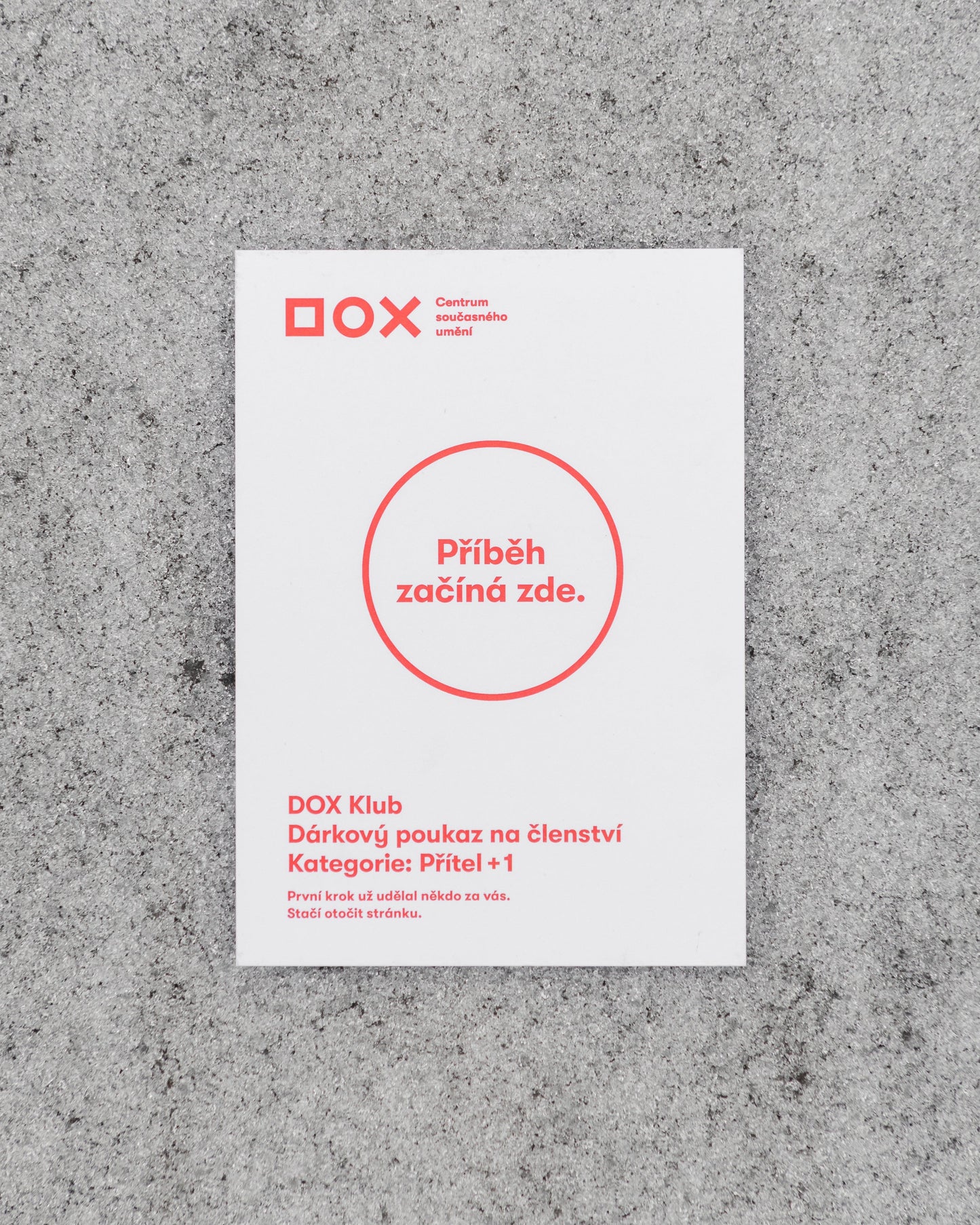 Poukaz na roční členství DOX: Přítel + 1