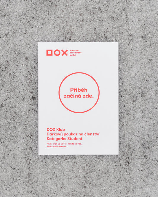 Poukaz na roční členství DOX: Student