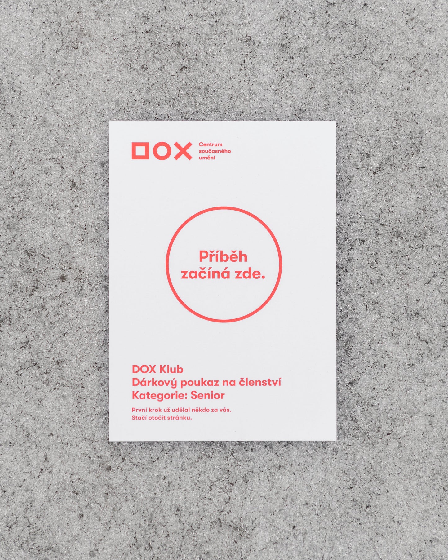 Poukaz na roční členství DOX: Senior