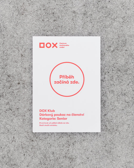 Poukaz na roční členství DOX: Senior