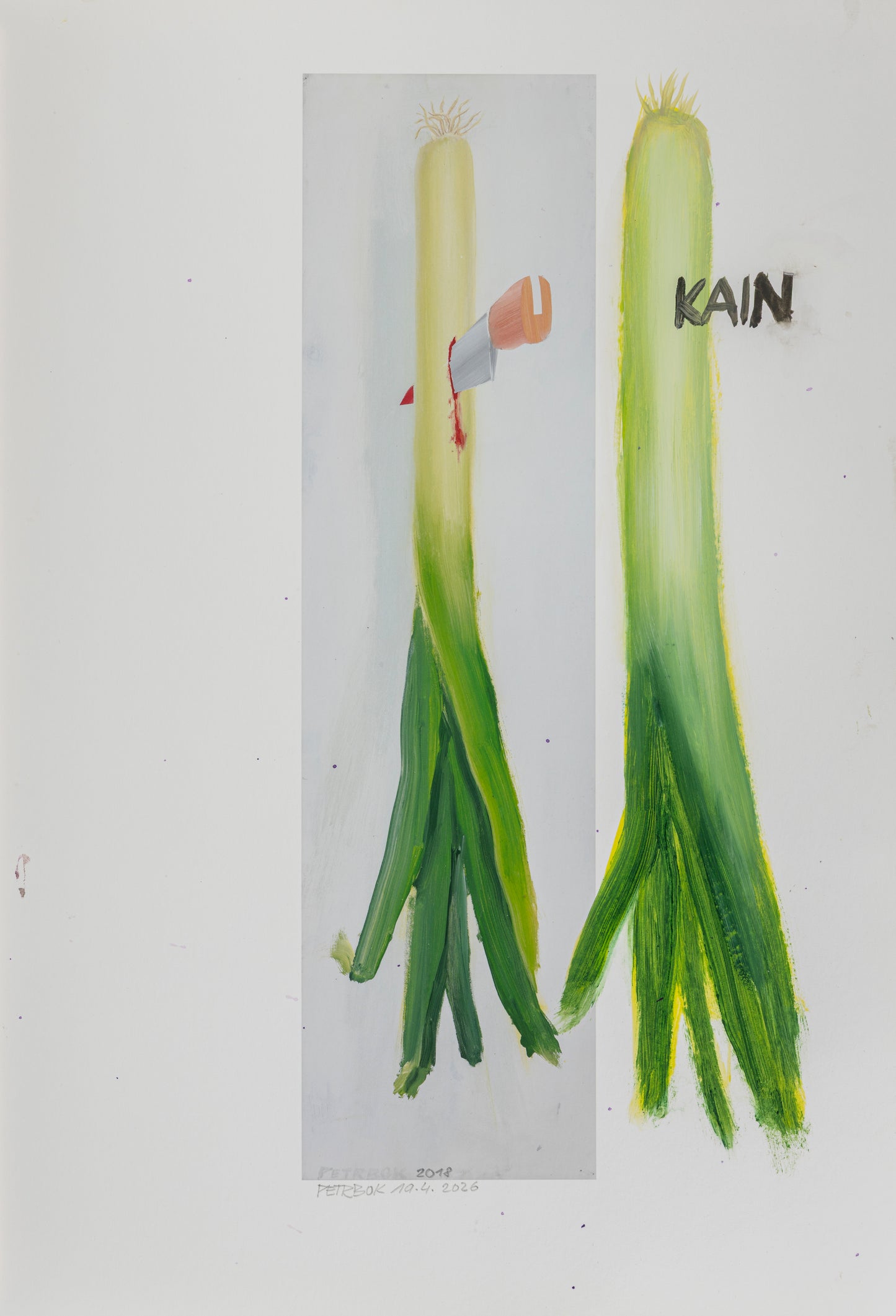 A series of painted prints by Jiří Petrbok