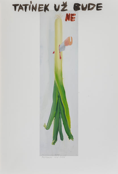 A series of painted prints by Jiří Petrbok
