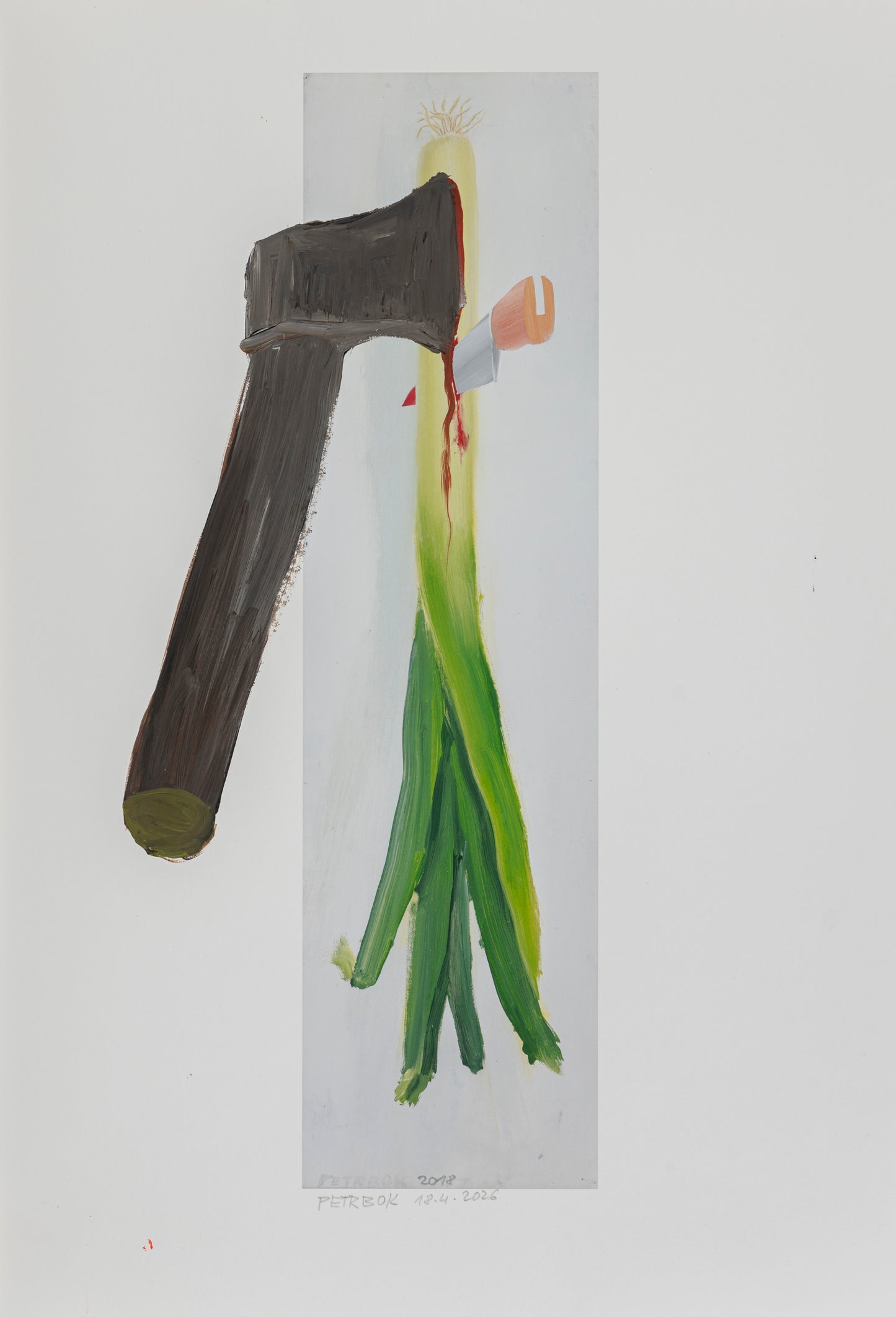 A series of painted prints by Jiří Petrbok