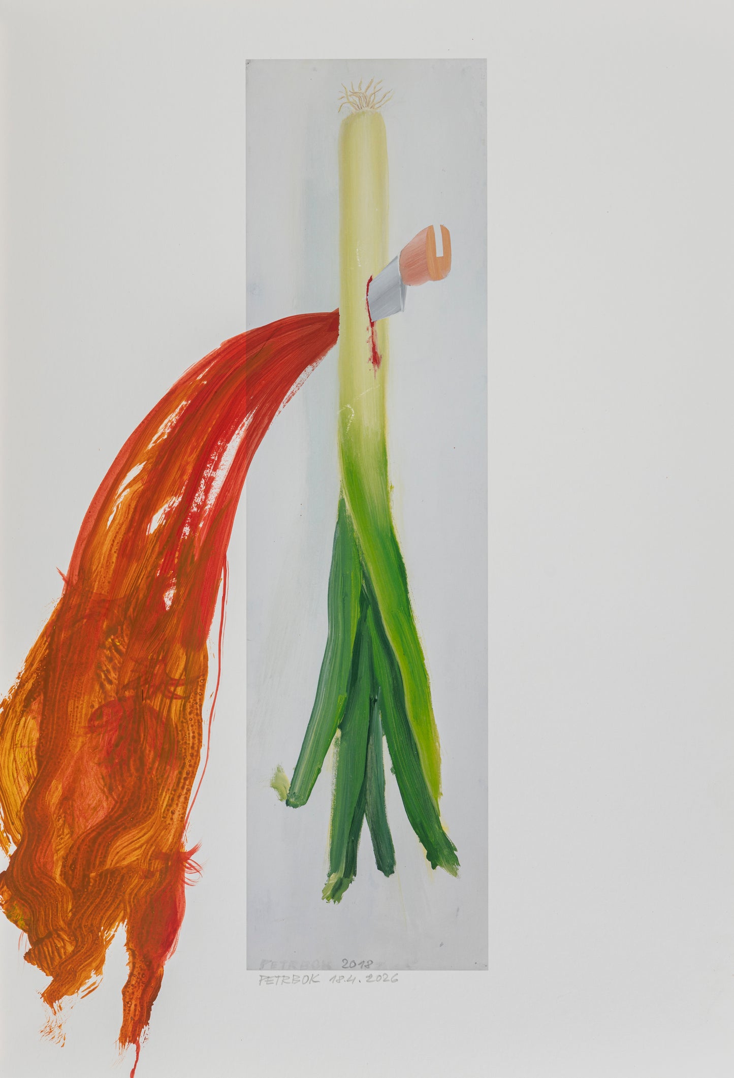 A series of painted prints by Jiří Petrbok