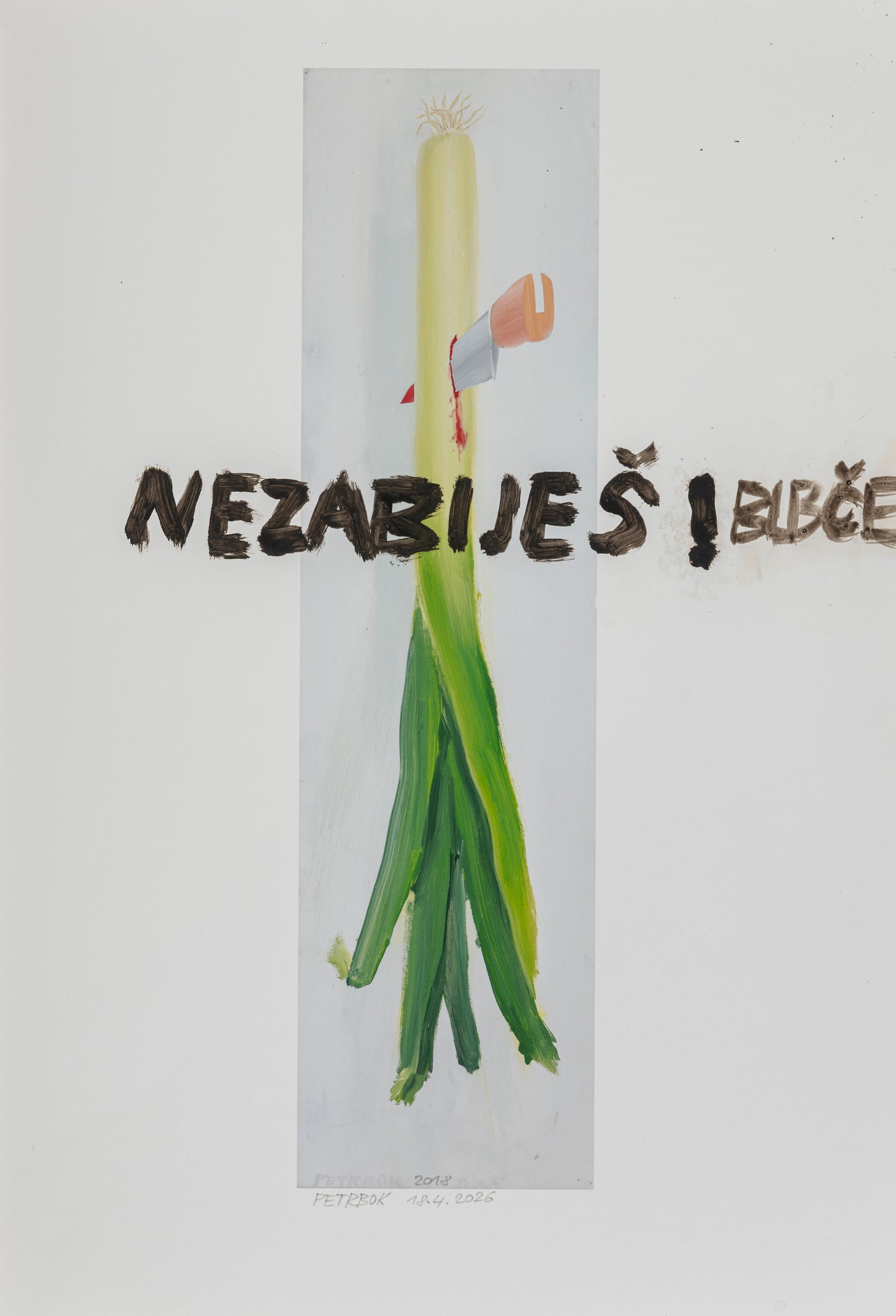 A series of painted prints by Jiří Petrbok