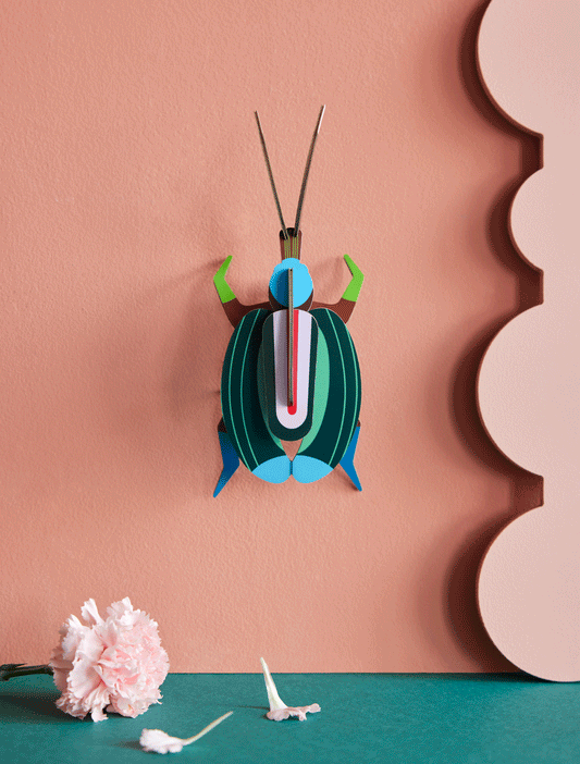 Studio ROOF - Green Fig Beetle wall decoration