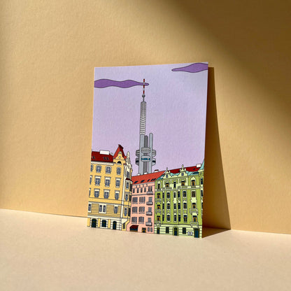 Prague Collection Postcard – Žižkov TV Tower