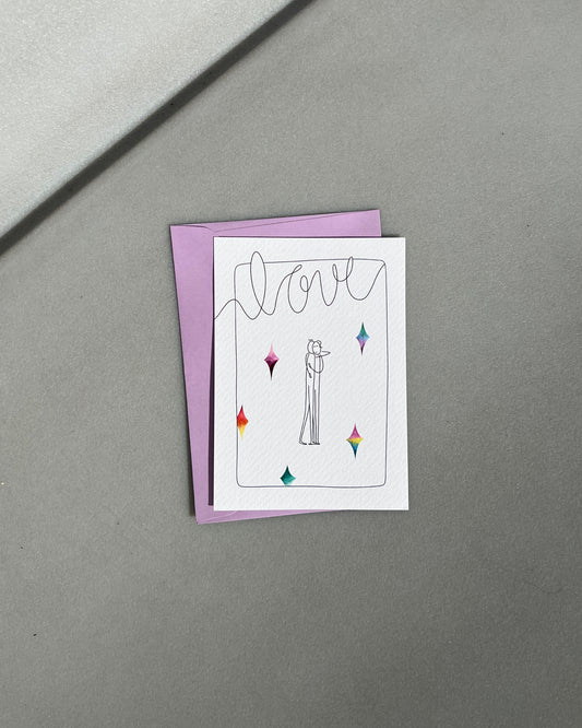 Peculiars - Rainbow Love Greeting Card