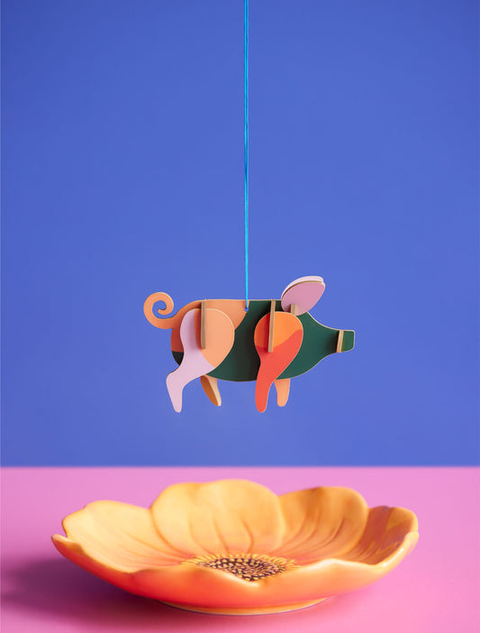 Studio ROOF – Paper hanging decoration Lucky Charm Pig