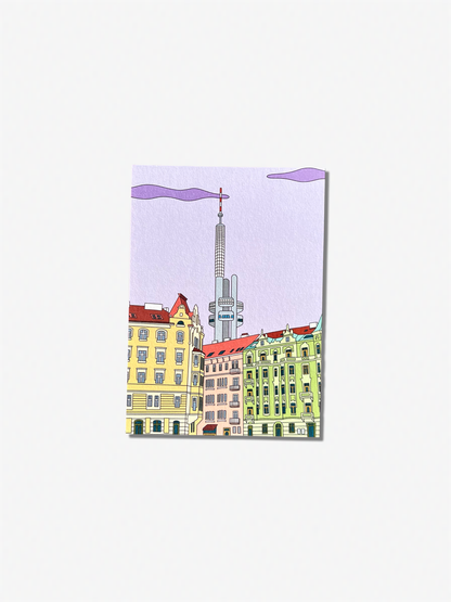 Prague Collection Postcard – Žižkov TV Tower