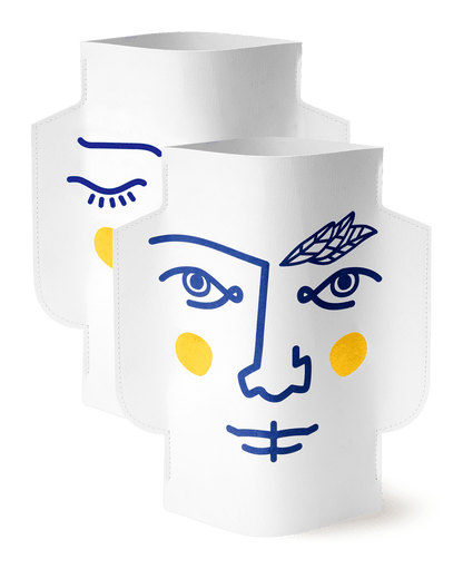 OCTAEVO – Papírová váza Janus (oboustranný design)