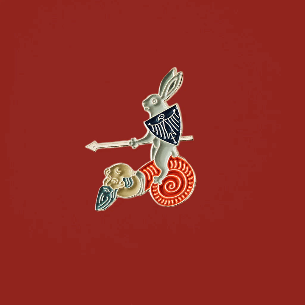 Pinpinpin - Medieval Hare Riding a Snail-man