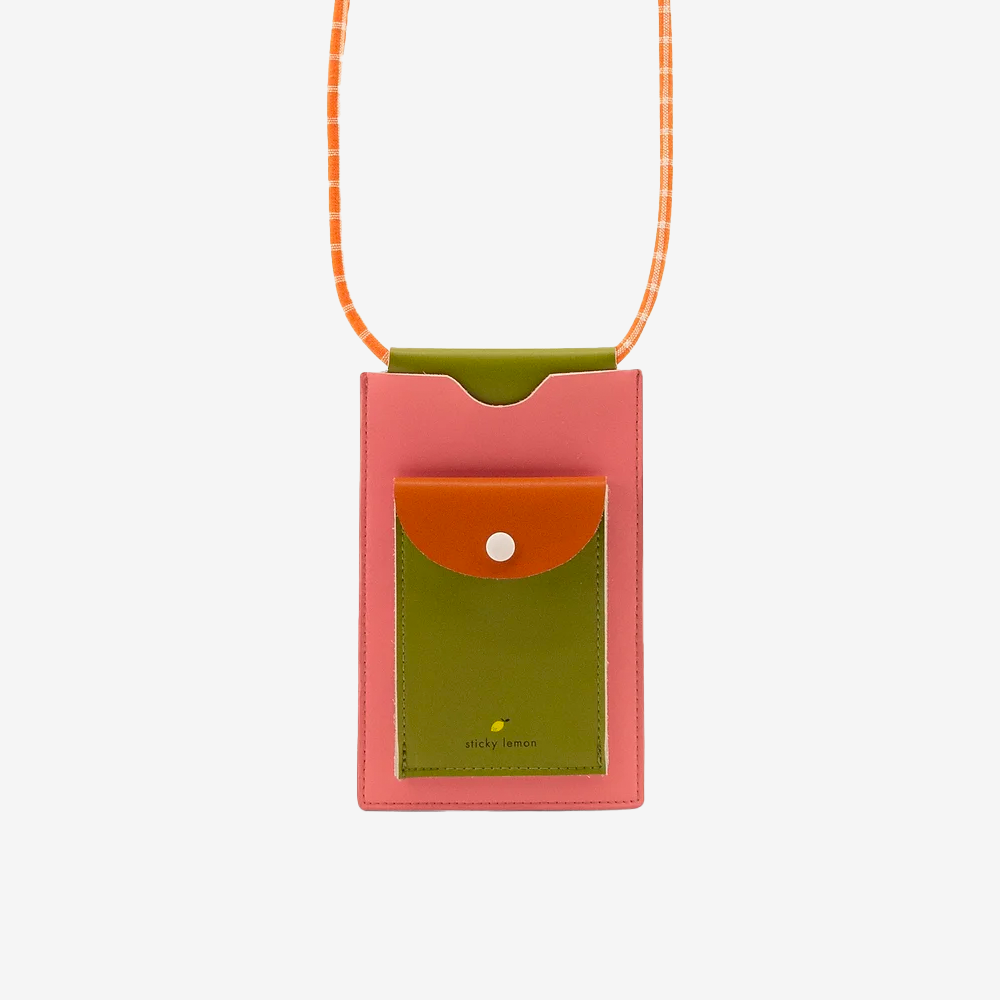 Sticky Lemon – Taštička na mobil XL, sytě růžová / flower pink