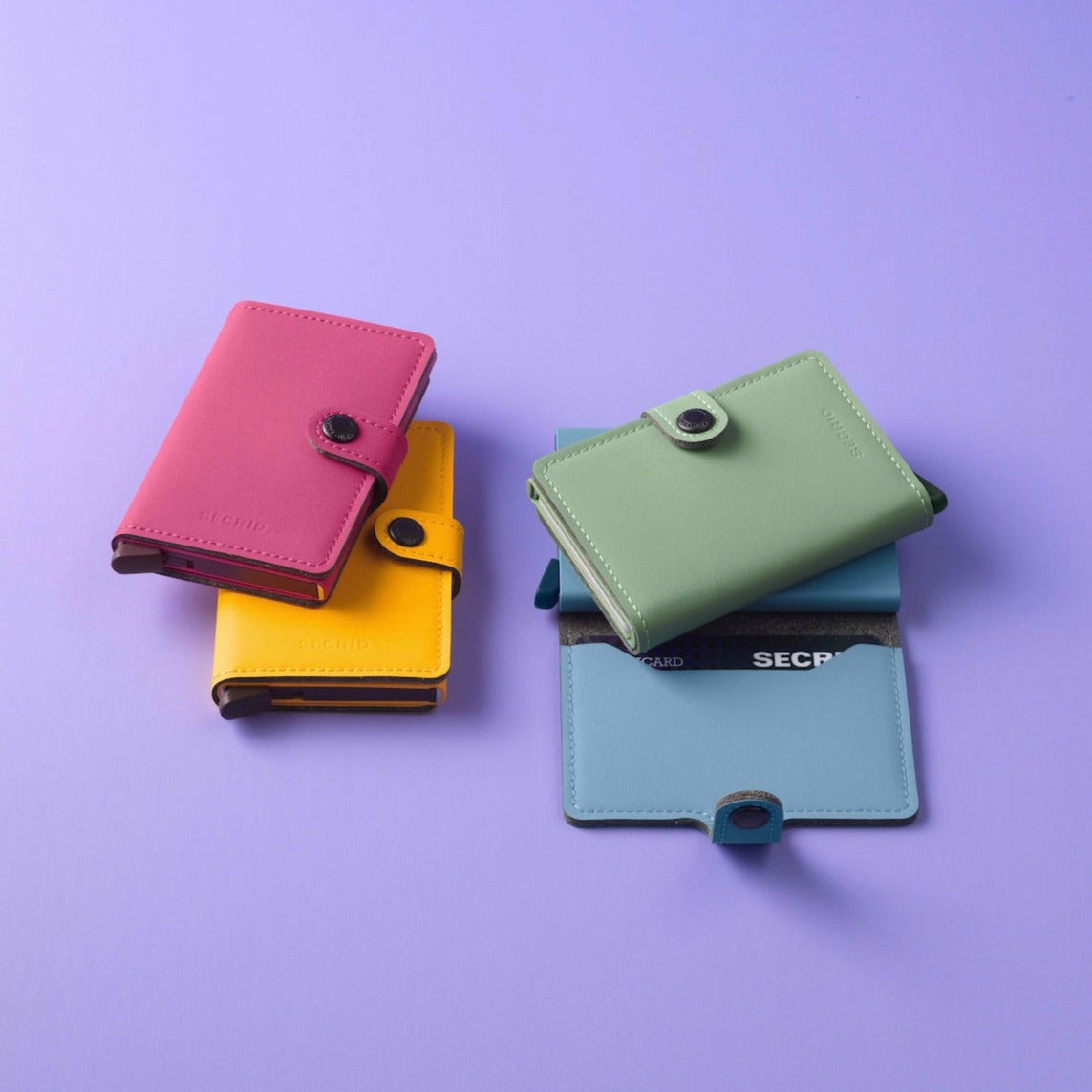 Luxusní peněženka z umělé kůže Miniwallet značky Secrid v barvě Style Yard Pistachio, pistáciová.