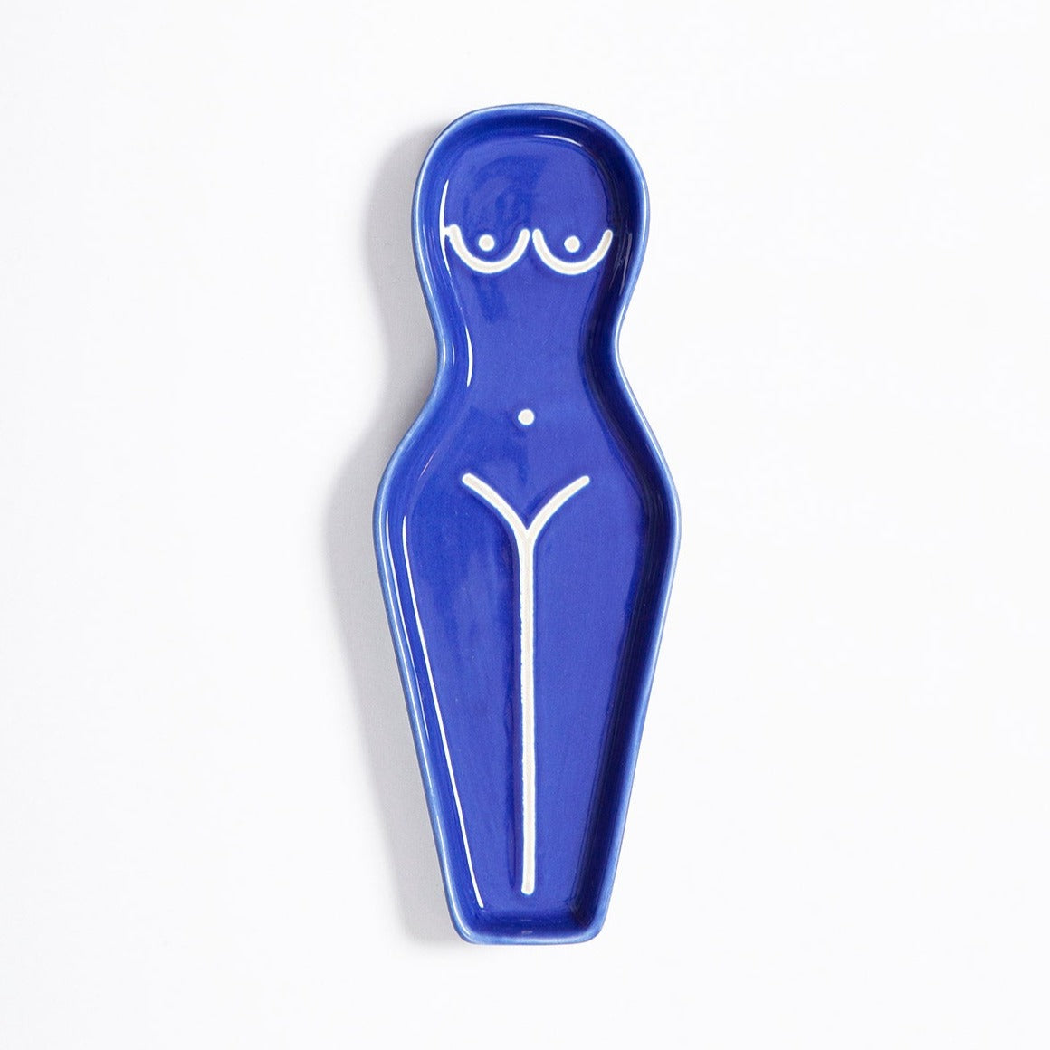 Mělká odkládací mistička Body Spoon Rest od značky DOIY Design v modré barvě.